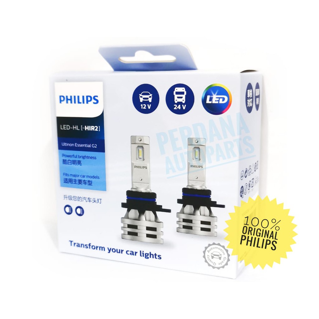 PHILIPS LED ULTINON ESSENTIAL G2 HIR2 Mobil Luxio; Fortuner VRZ; Vios G TRD 2014;  Yaris G TRD 2014;