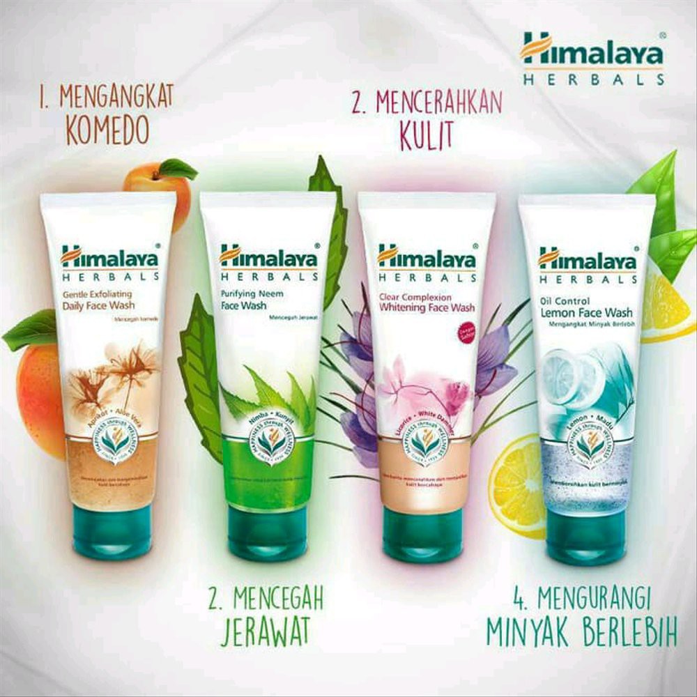 [BPOM] Himalaya All Series 50 100 150 | Purifying Neem Face Wash Oil Foam Aloe Scrub Mask Toner