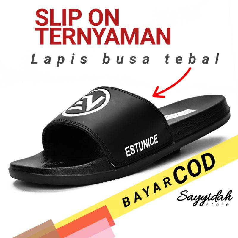 Sendal Slop Pria Sandal Slip On Pria - Original