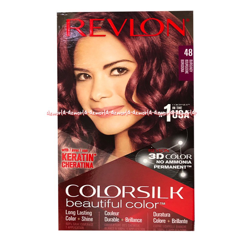 Revlon Colorsilk Hair no 48 burgundy Pewarna rambut Ungu Cat Rambut Purple Color Hair Colour