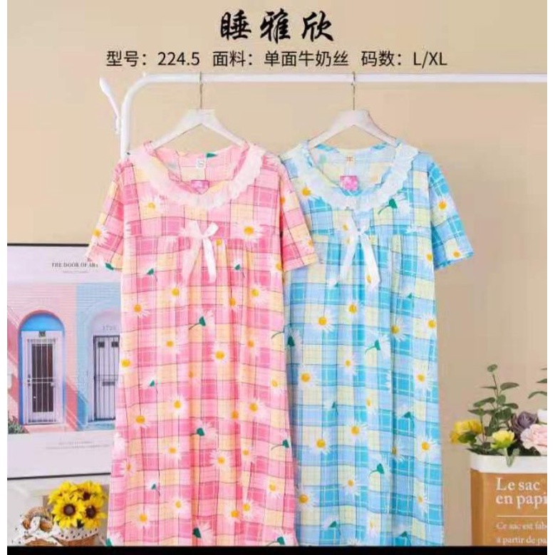 Daster renda wanita import murah/Baju tidur wanita jumbo