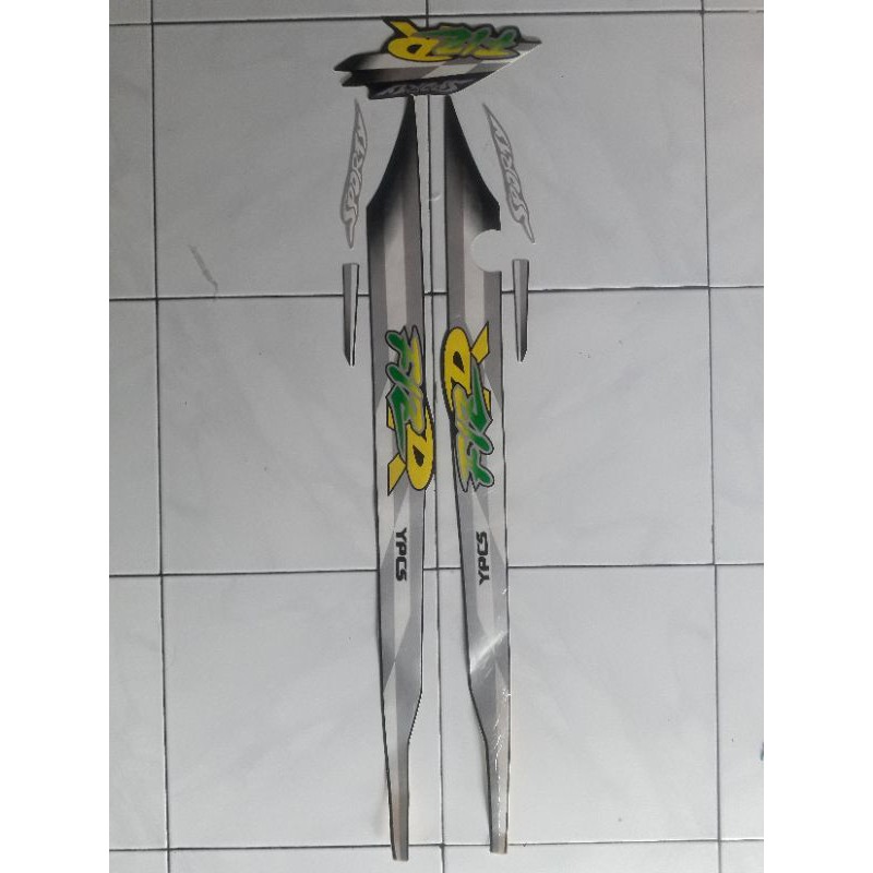 STRIPING STIKER LIS BODY MOTOR YAMAHA FIZ R 1997 SILVER