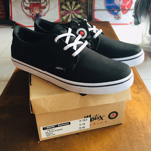 SEPATU MOTIX FOOTWEAR ZETA BLACK WHITE ORIGINAL
