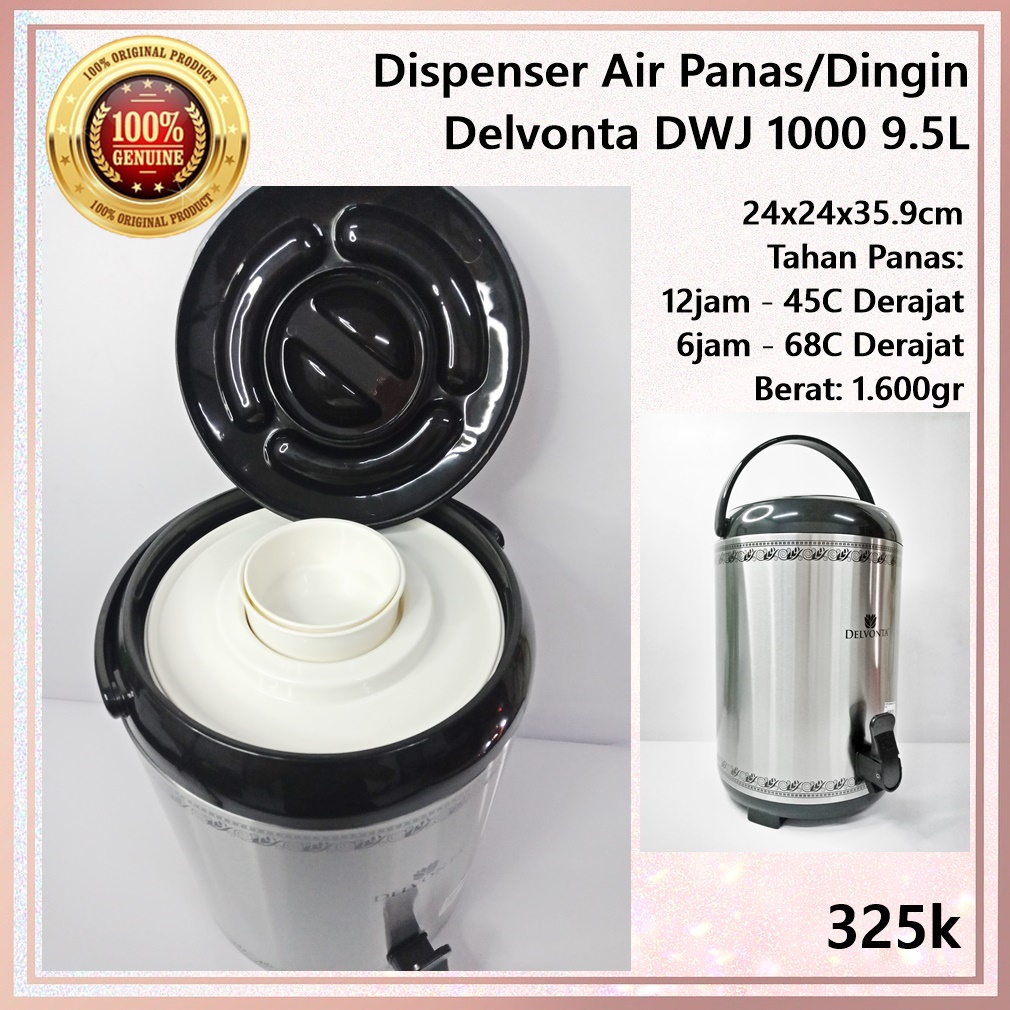 Dispenser Air Panas/Dingin Delvonta DWJ 1000 9.5L