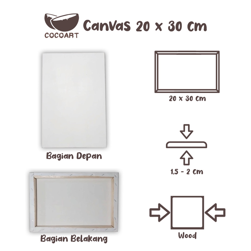 

Kanvas lukis + spanram [ Kanvas Putih ] - Cocoart.id [ 20 x 30 ]