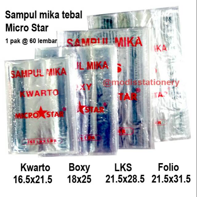 Jual Sampul mika tebal microstar kwarto boxy lks folio | Shopee Indonesia