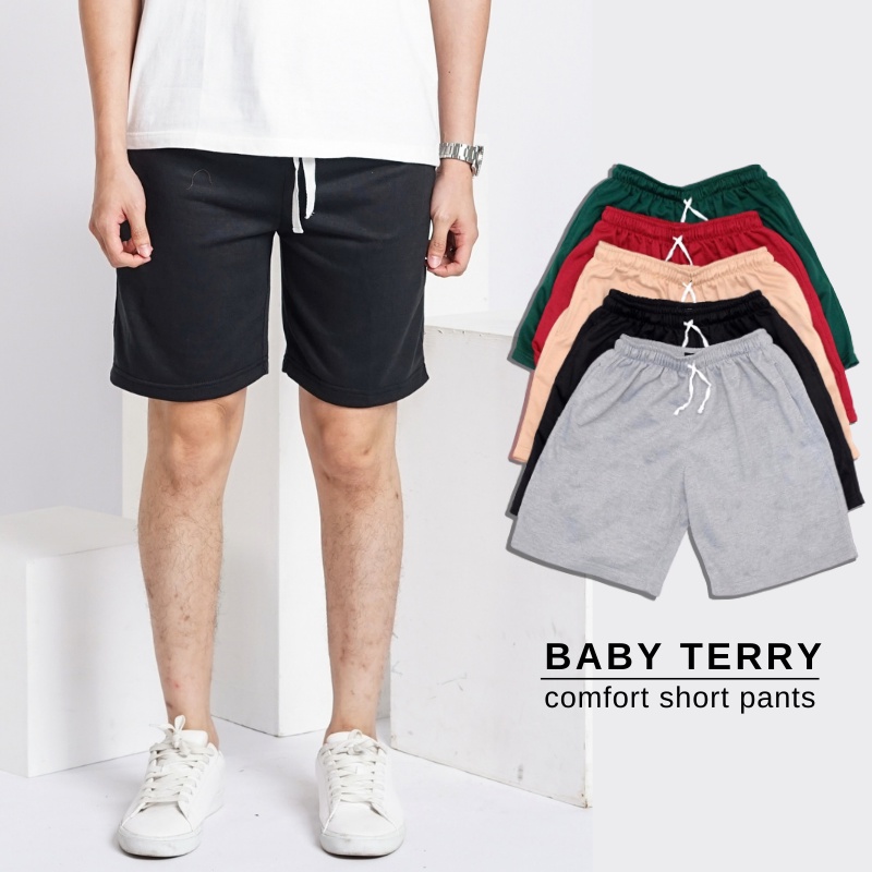 Sweatpants sweetpants Pria Celana Pendek Training Pria Bahan Baby Terry