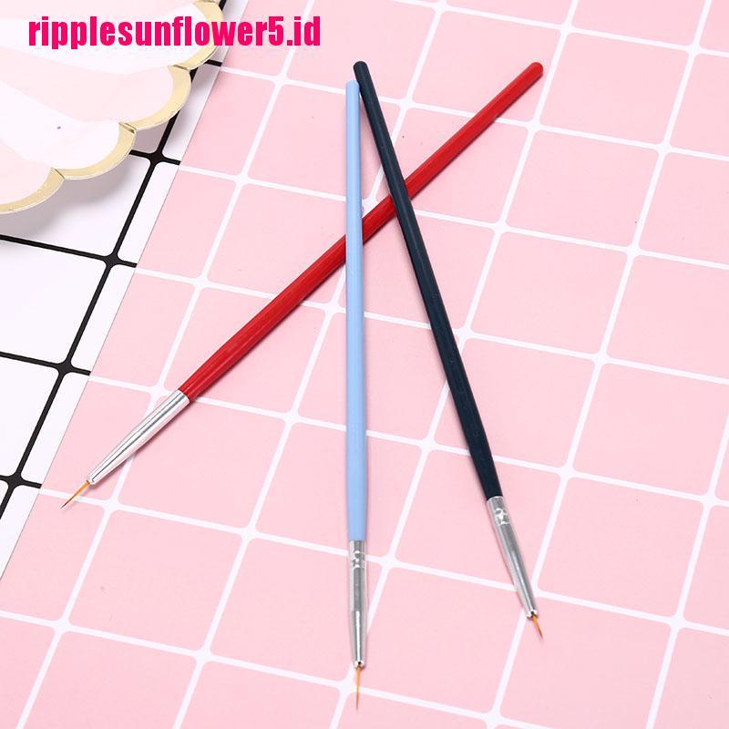 3pcs pen brush ultra Tipis Untuk Menggambar manicure