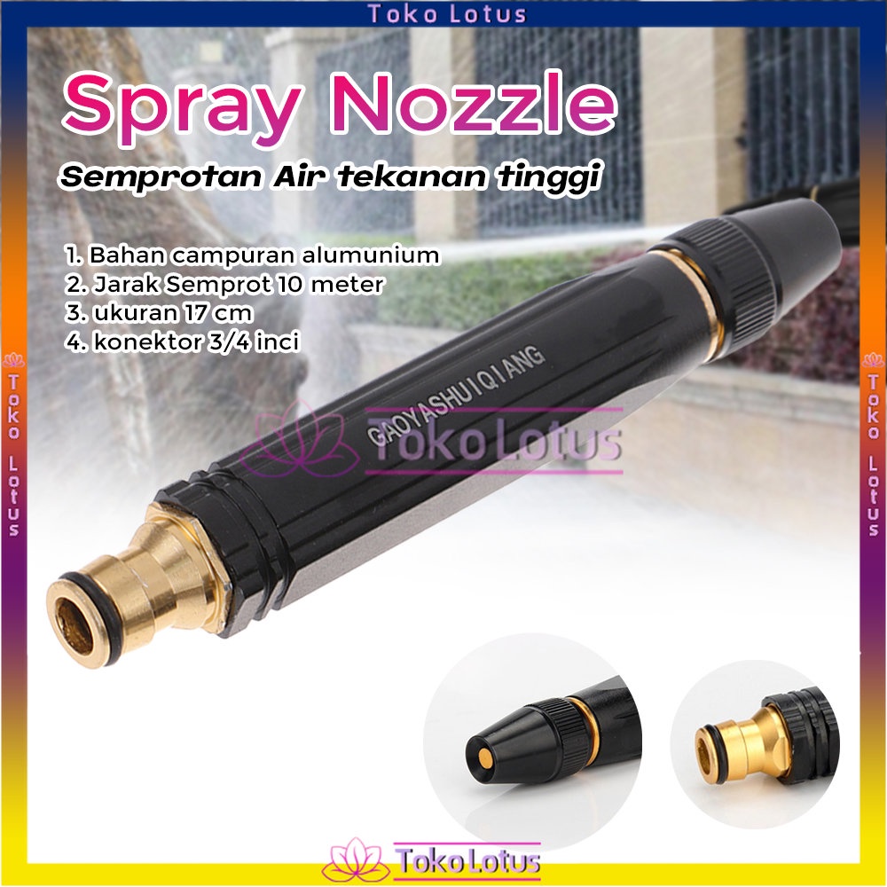 Nozzle Spray Steam Semprotan Taman Motor Mobil Semprotan Air Kuningan Hose