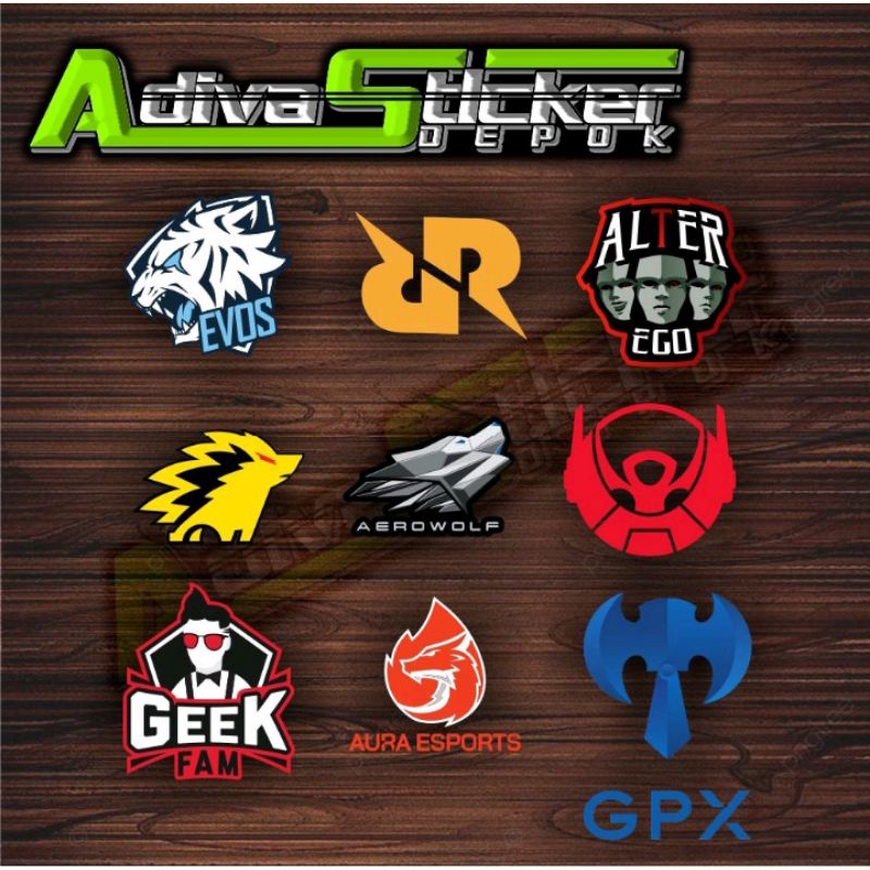 STIKER HP LOGO ESPORTS MPL/ONIC/EVOS/RRQ DLL