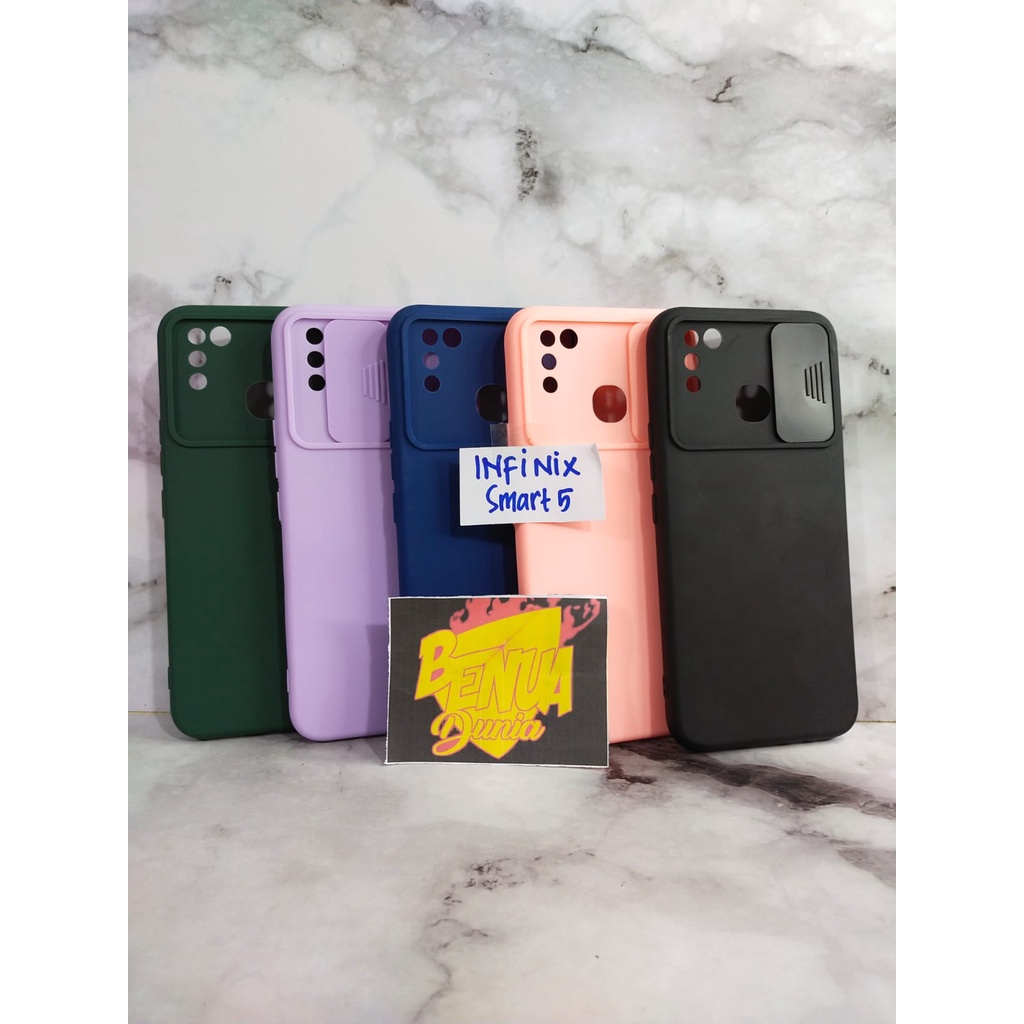 CASE INFINIX SMART 5 SOFCASE SLIDE MACARON PLUS PELINDUNG KAMERA INFINIX SMART 5 - BENUA DUNIA