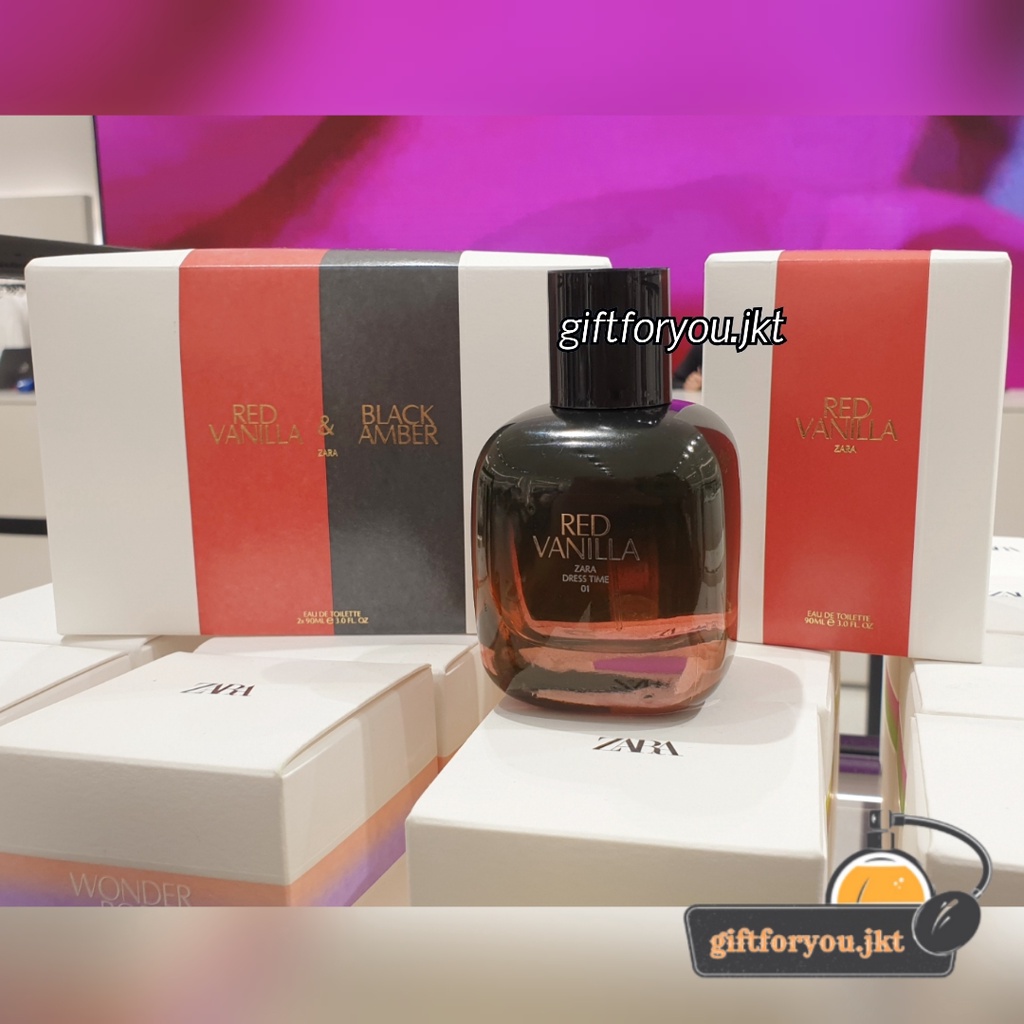 mixv0- Parfum Zara Red Vanilla Black Amber 10 30 90 100 180 200 ml EDT Original Vanila Perfume