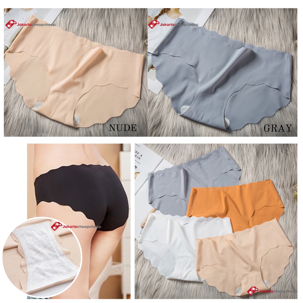 JC077 Celana Dalam Wanita Premium Quality Seamless Celana Dalam Wanita Motif Bunga CD
