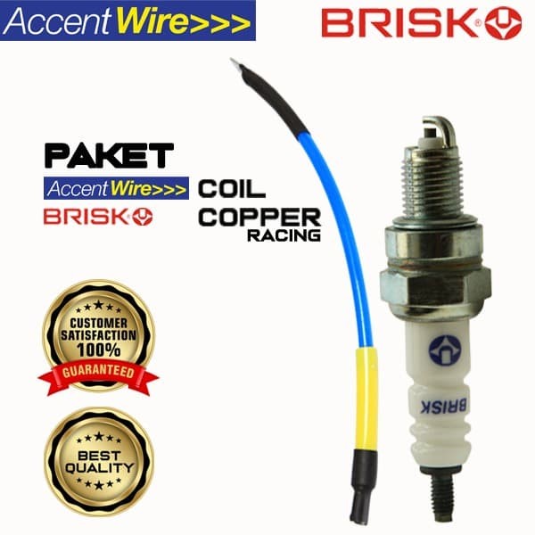 COD Paket BUSI BRISK COPPER RACING NAR14YC + ACCENT WIRE