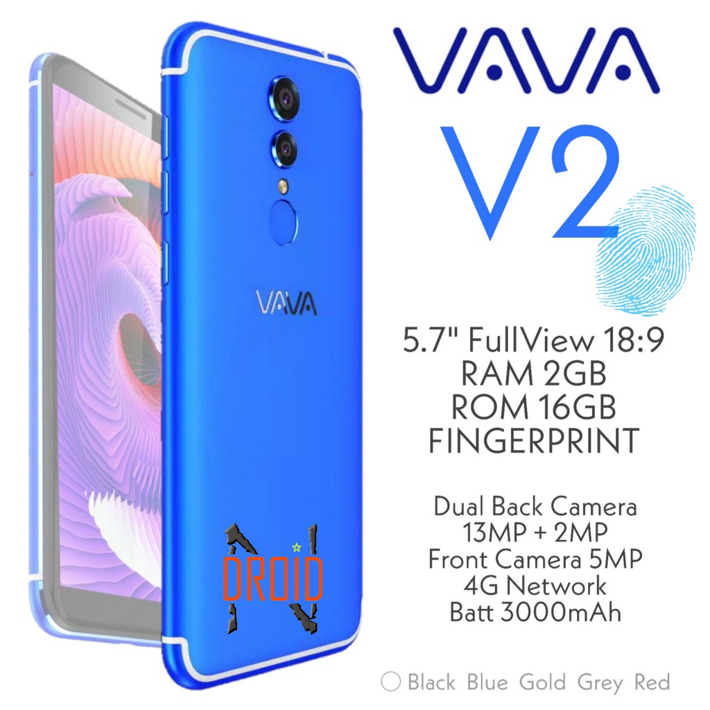 Fingerprint Hp Android 4g Vava V2 Hp Android Murah Ram 2gb Fingerprint Shopee Indonesia