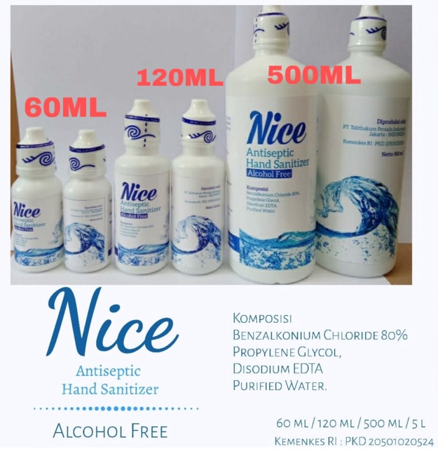 Nice look hand sanitizer 120ml KEMENKES RI