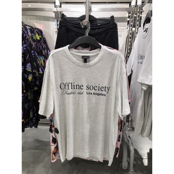 H&M mens - Kaos / T-Shirt OFFLINE SOCIETY MEMBERS CLUB LOS ANGELS Relaxed fit