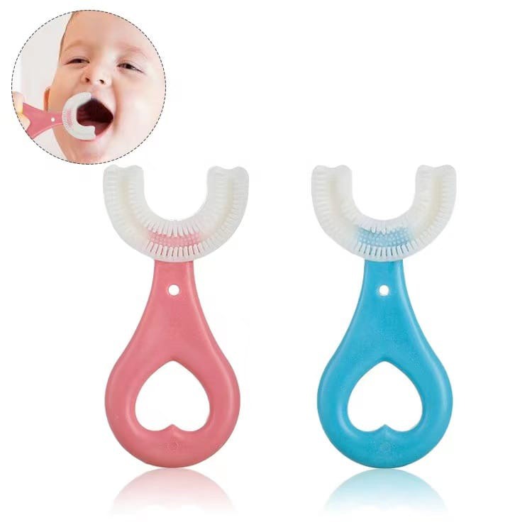 familygames SIKAT GIGI U Sikat Gigi Anak Bentuk U Bahan Silikon / Training Toothbrush / Tooth Brush Baby Silicon S015