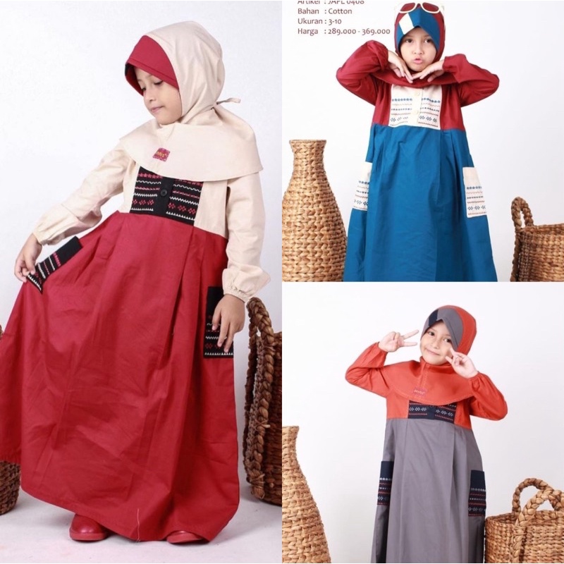 Baju Dannis Abaya Anak Perempuan Reguler JA 0408 size 8