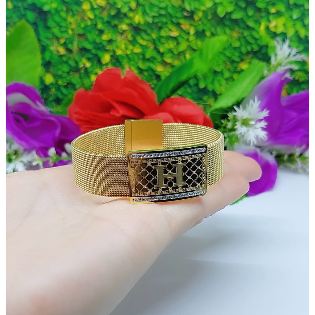 Gelang titanium permata perhiasan fashion 0175-0178