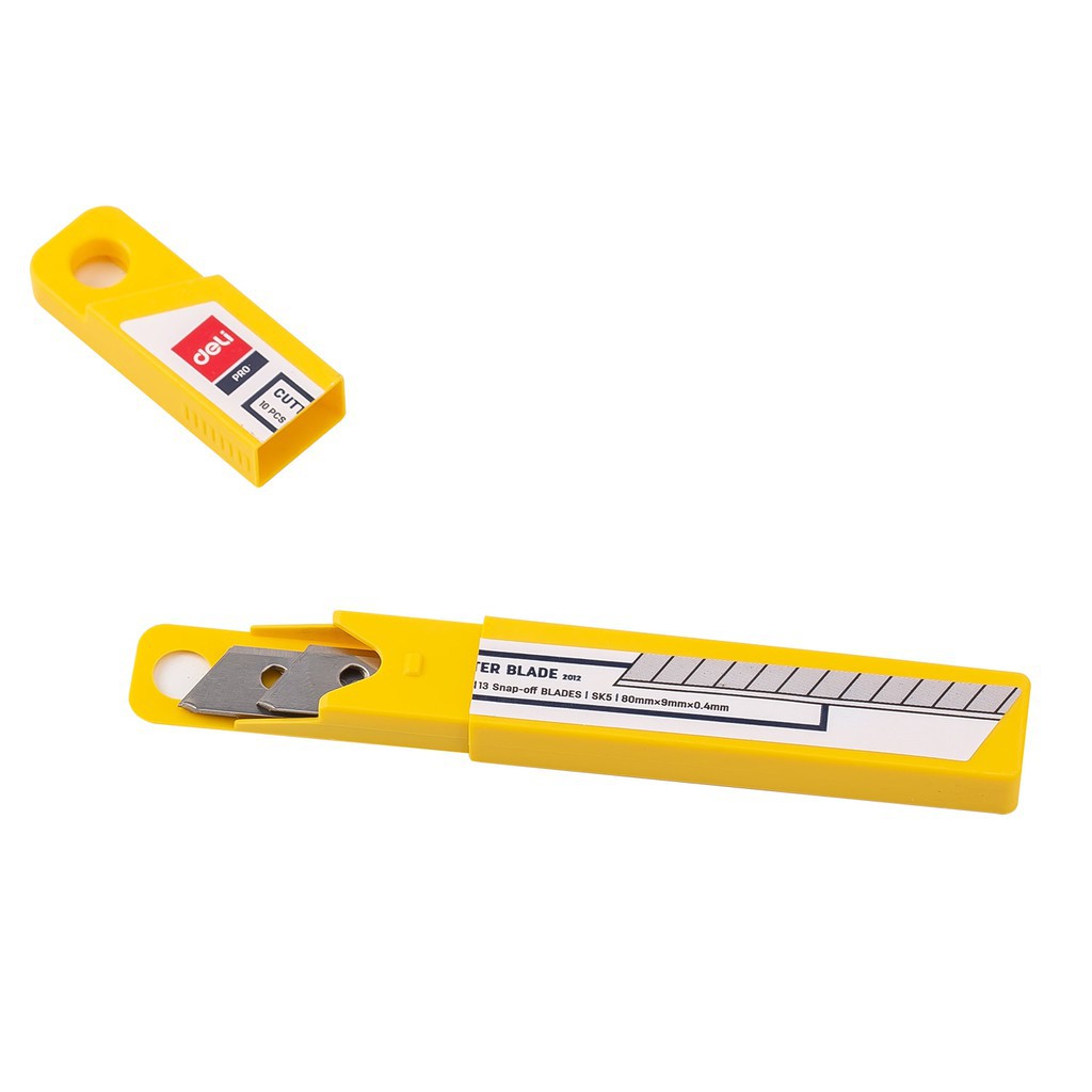 

PISAU CUTTER BLADE REFILL DELI 45 DERAJAT SK-5 2012 KECIL A-100 ISI 10 PCS