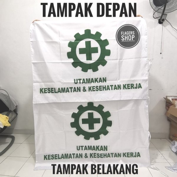 

sale BOLAK BALIK - BENDERA K3 STANDAR DEPNAKER 90x135 CM Berkualitas