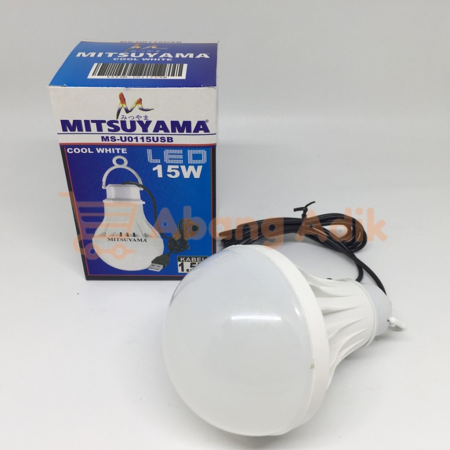 Mitsuyama Ms-U0115USB 15W lanpu bohlam led USB 15 Watt DC 5V putih