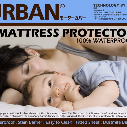 BED PROTECTOR URBAN WATERPROOF UK 90 x 200 ANTI TUNGAU, CAIRAN, OMPOL