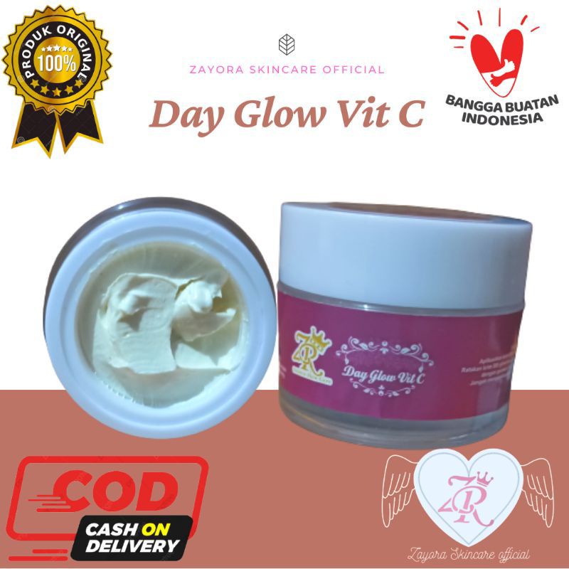 Cream Glowing DAY GLOW VIT C &amp; Extra Glow Malam Cream Untuk Kulit Yang Susah Putih New Pakage