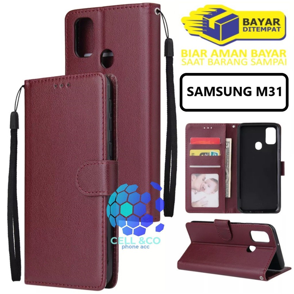 Flip cover SAMSUNG M31 Flip case buka tutup kesing hp casing hp flip case leather wallet