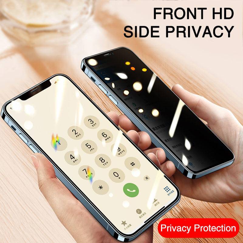 Pelindung Layar Tempered Glass Anti Spy Privasi 8K Untuk IPhone 14 13 12 Pro Max Mini 14 Plus 14 Pro 13Pro 12Pro