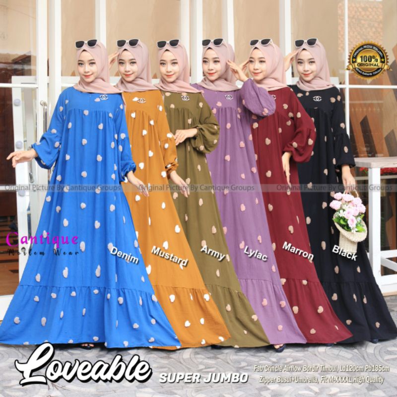 Loveable Gamis Muslim Super Jumbo Airflow by Cantique