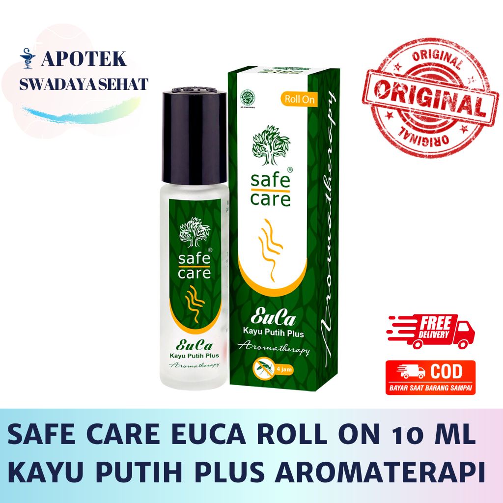 SAFE CARE EUCA Plus Roll On 10 ML - Minyak Kayu Putih Aromaterapi Rollon