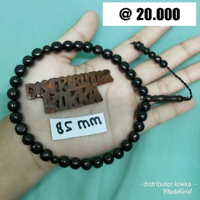 ( SUPER MURAH ) Grosir 5 pcs tasbih Kokka kaukah kaokah fukakah koka bulat polos 33 hitam