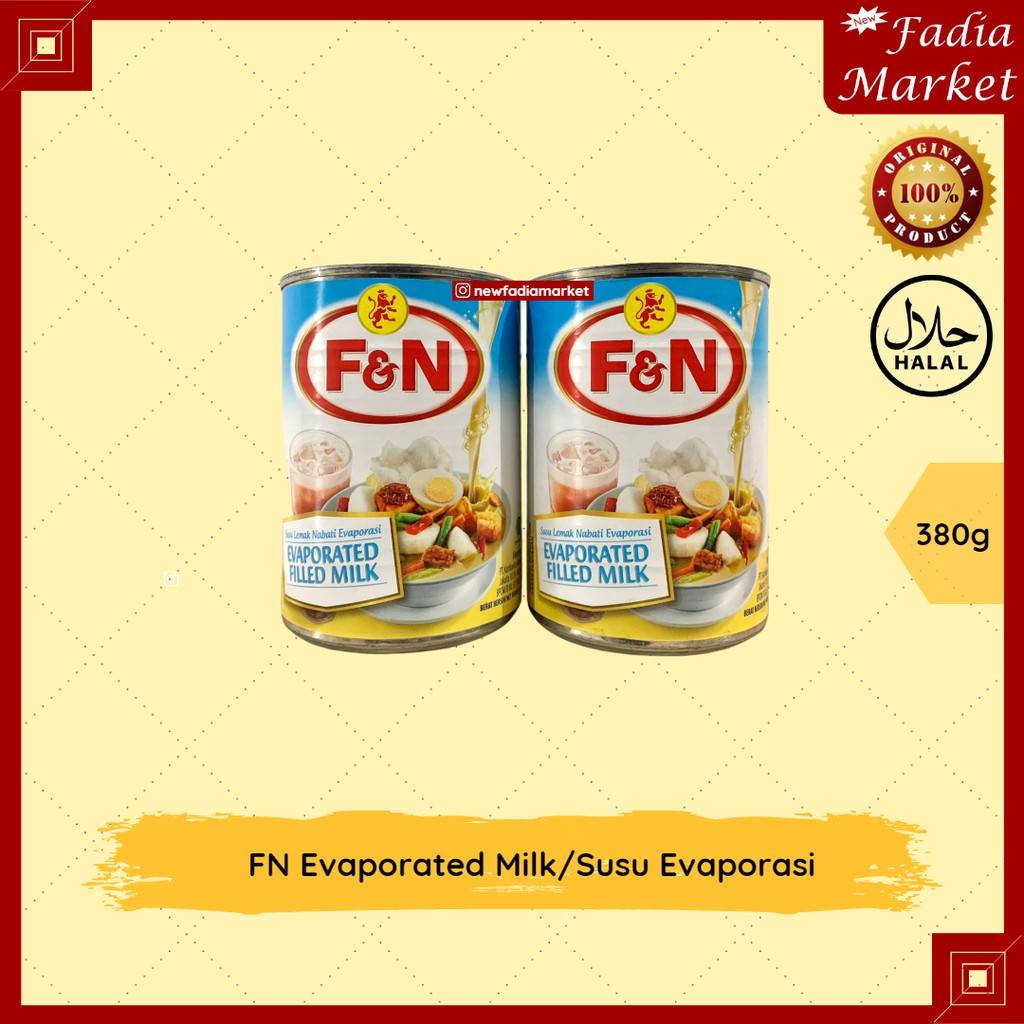 

FN Evarapoted Milk (Susu Evaporasi Kaleng FN) 380g