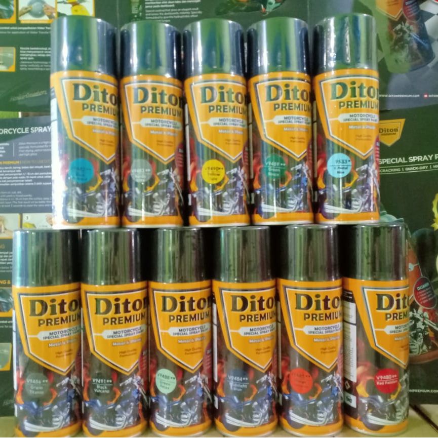 DITON Premium Pilok Pilox Cat Semprot VESPA COLORS (Pastel, Purple, Blue, Yellow, Pink, Orange, Ivory, Green, Red, Black, Grey, dll) 400cc