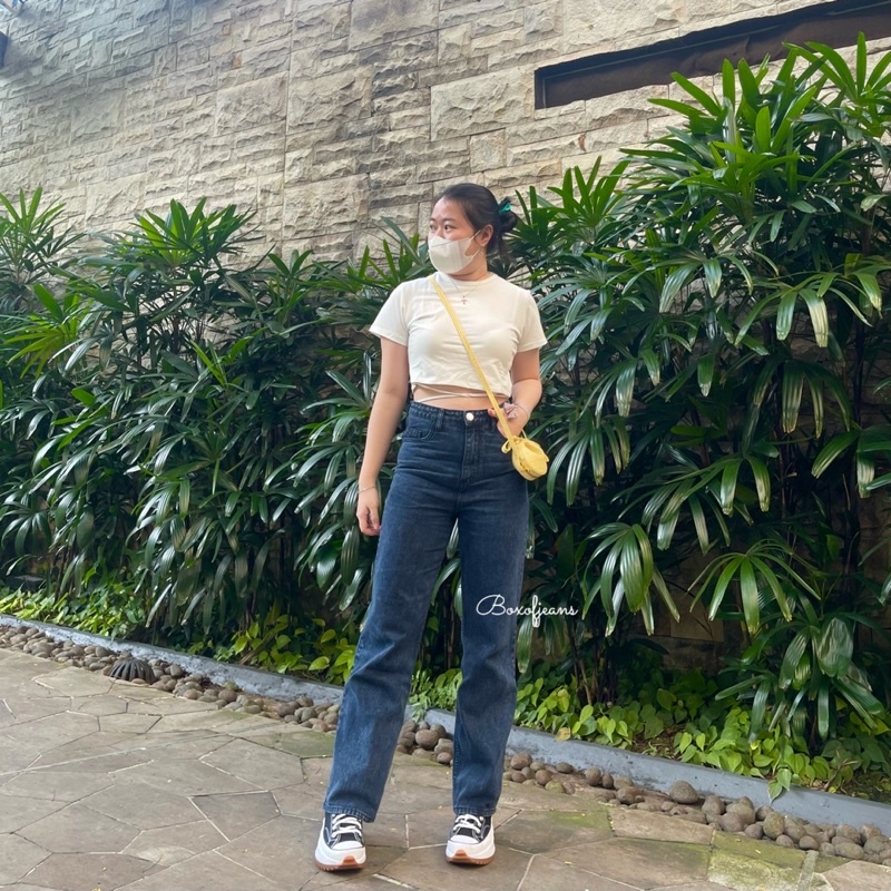 Boxofjeans - Hotty Cullote Jeans - SNOW BLUE BLACK