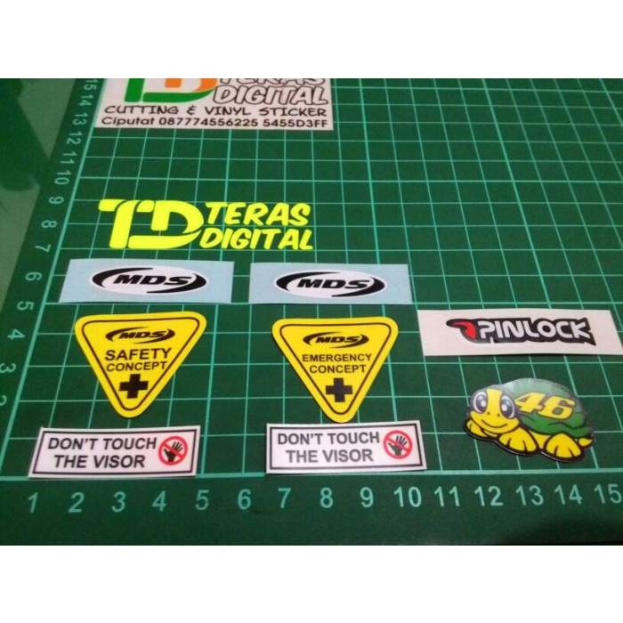 MOTOR-BODY-AKSESORIS- STICKER VISOR HELM AGV HJC NOLAN ARAI MDS KYT INK NHK SHOEI KBC DLL