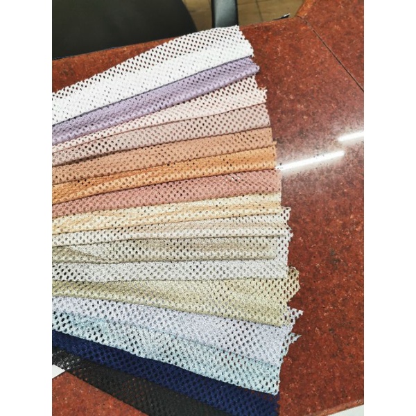 kain broklat mesh kotak mini/kecil/lembut. sedikit strech. kain brokat. kain brukat. lace. murah