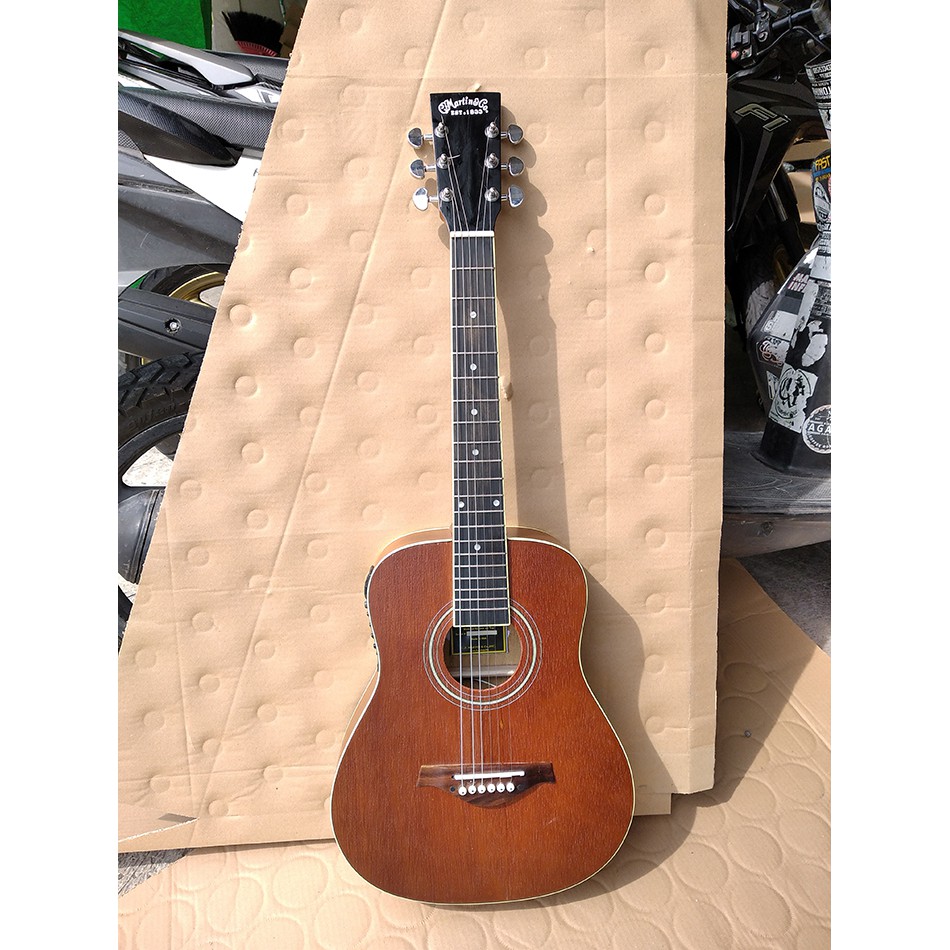 Gitar Akustik Elektrik Martin&amp;Co Ukuran 3/4 Packing Kayu Bergaransi