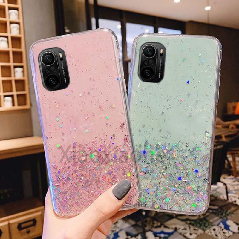 Xiaomi Poco F3 Redmi K40 K40 Pro 2021 Casing Soft Case Tpu Bahan Premium Glitter Glossy