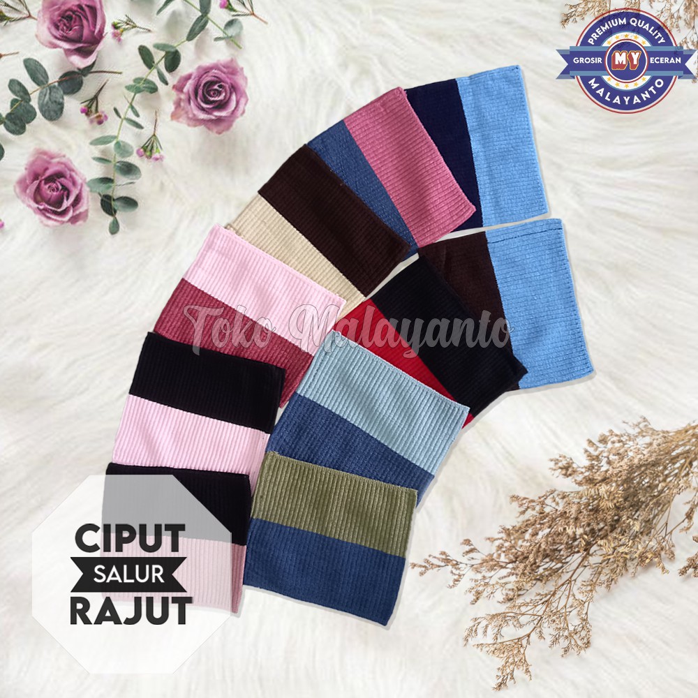 Ciput Rajut 2 Warna Dalaman Badana Kaos Cepol Hijab Muslim Turki Anti Budek Daleman Siput Jilbab Ins