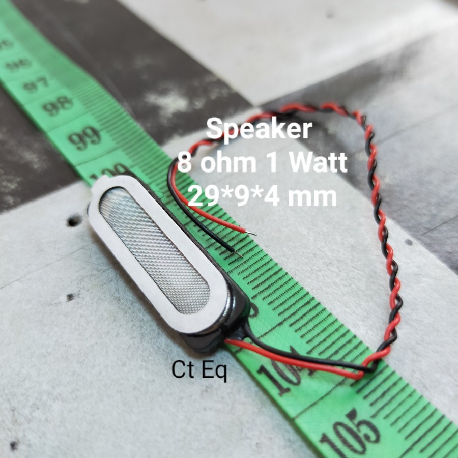 Speaker 8 ohm 1 Watt panjang 29Mm Lebar 9Mm tebal 4Mm ada kabelnya