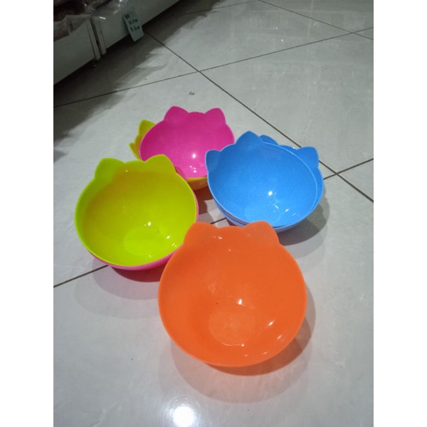 tempat makan kucing model kepala kucing