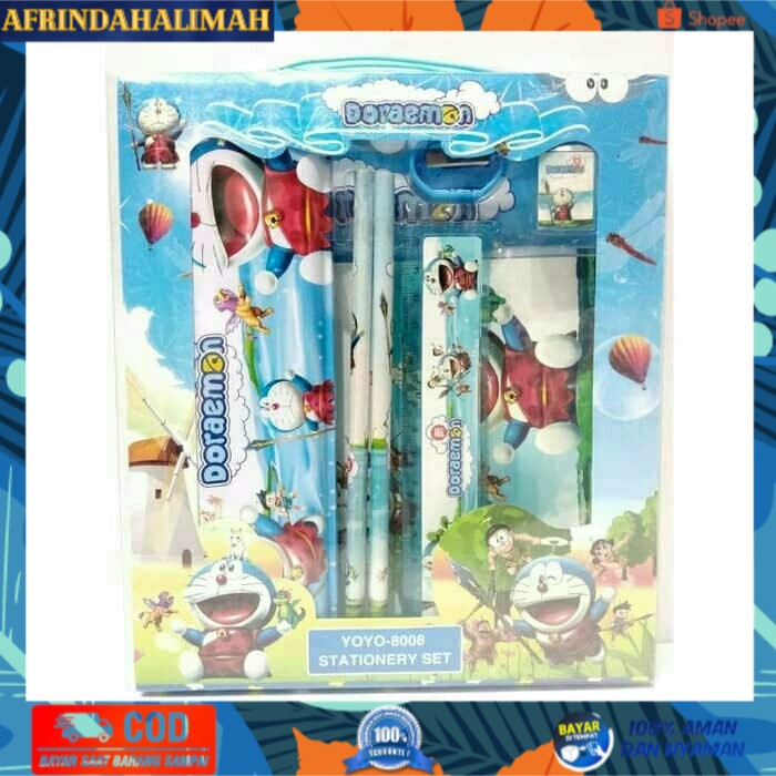 

[TERBARU] perlengkapan sekolah satu set stationary doraemon