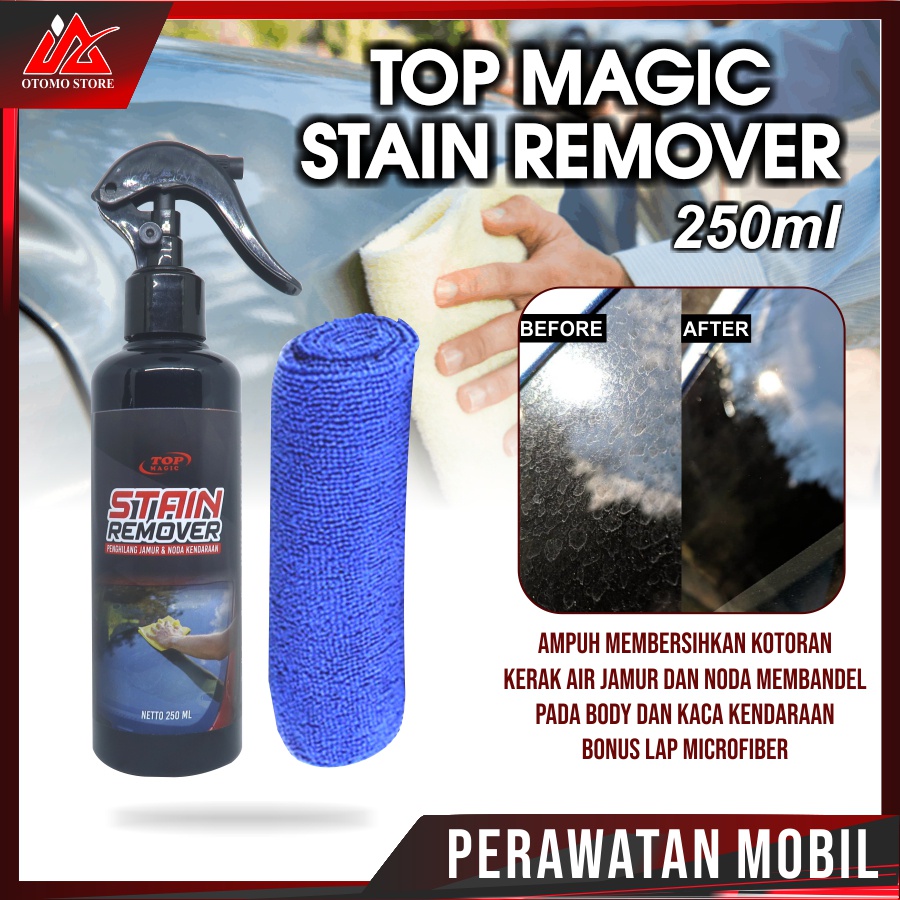 TOP STAIN REMOVER Pembersih Jamur Kaca Mobil Waterspot Remover Glass Reborn Penghilang Kerak Body Kaca Mobil Original