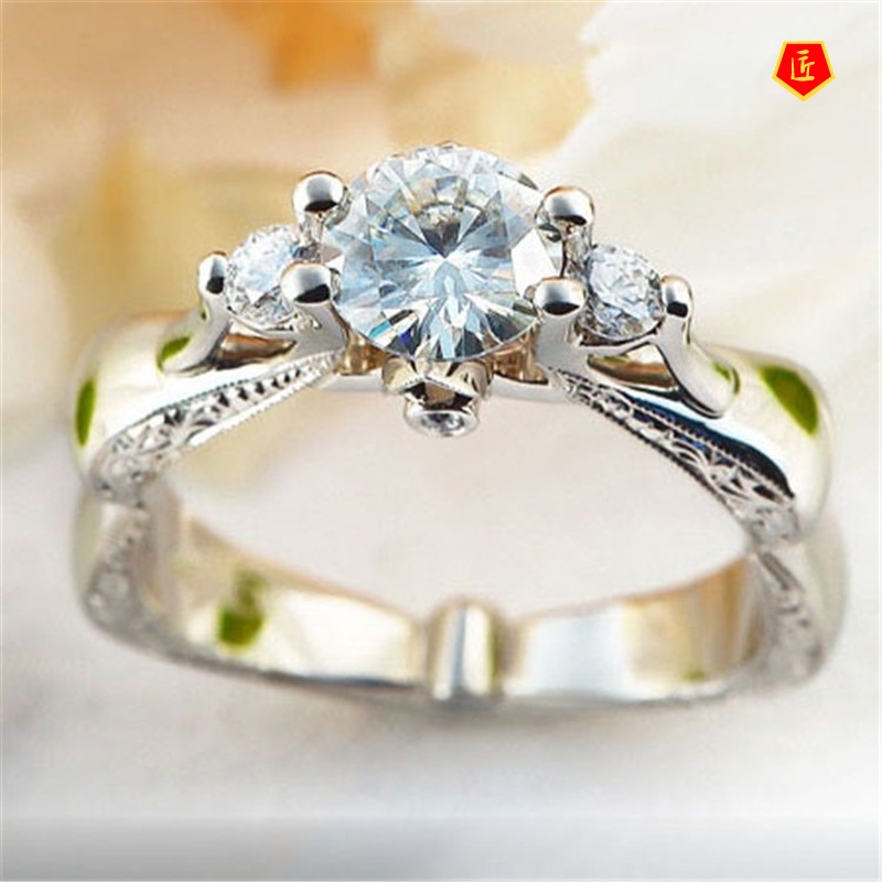 [Ready Stock]Women's Luxury Fashion Moissanite Ring