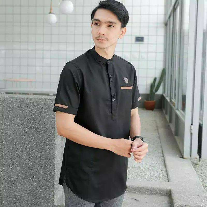 Baju Koko Kurta Dewasa Lengan Pendek Bahan Toyobo Tebal Dan Adem M L XL XXL XXXL