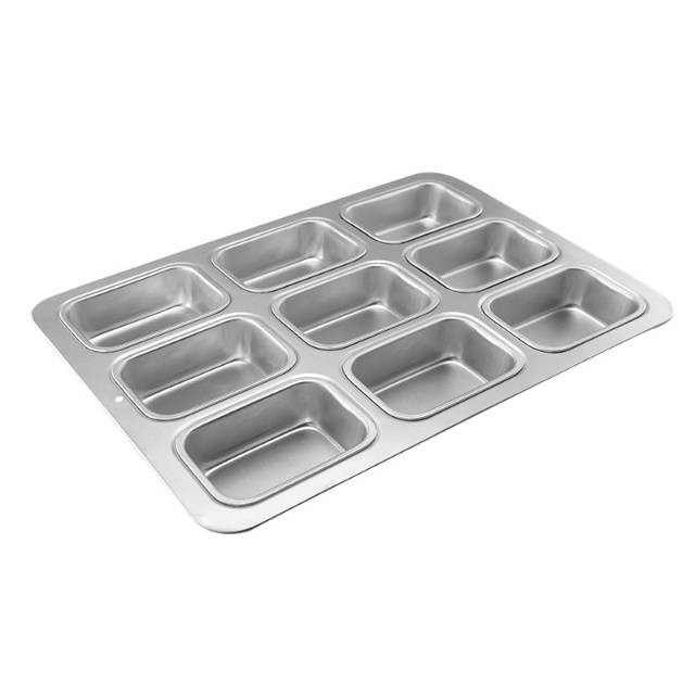 MASPION Cetakan Kue Petite Loaf Pan 9 Cup  - Aluminium Anodize