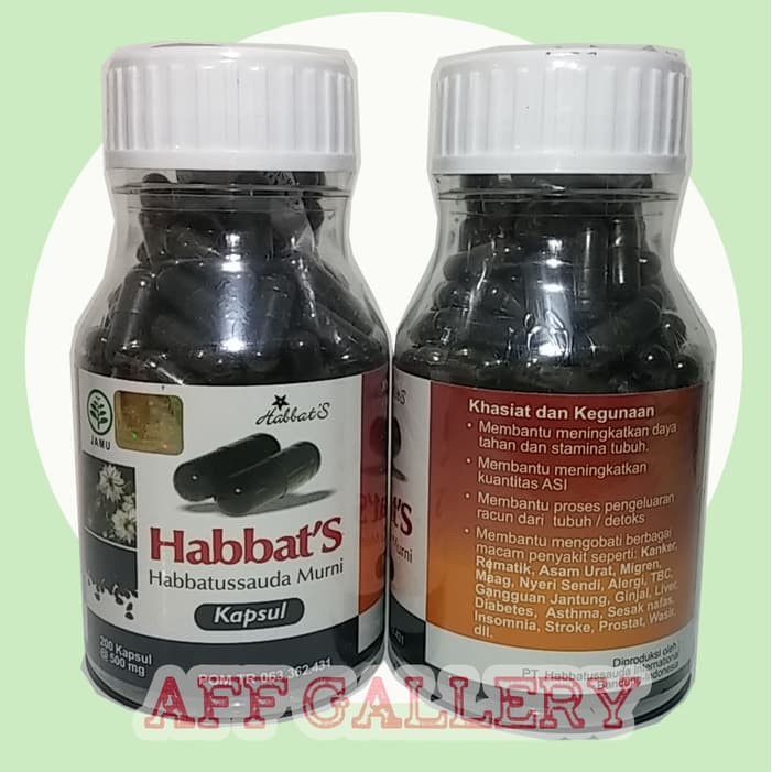 TERMURAH -  Habbats Habbatussauda Murni 200 Kapsul